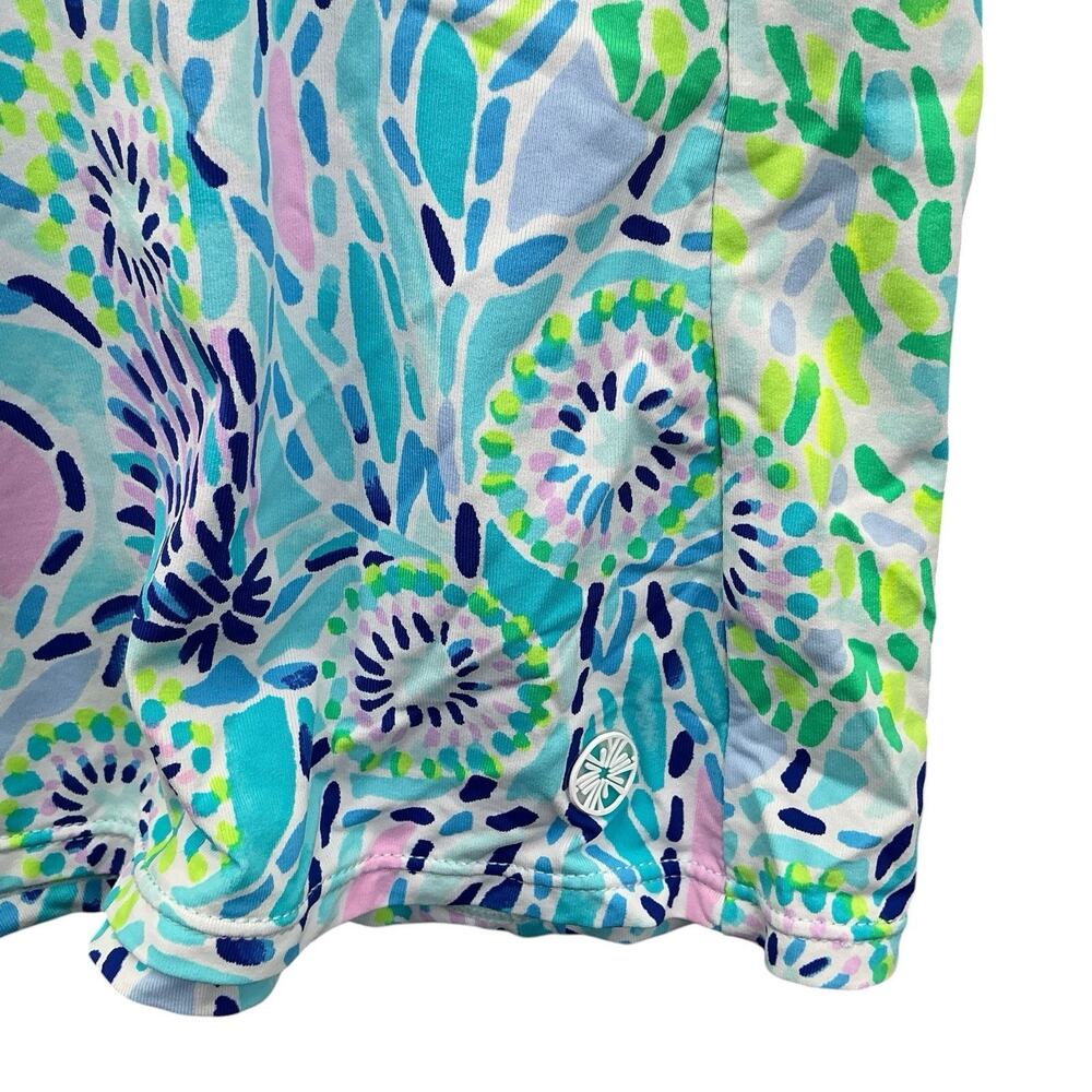 Lilly Pulitzer Luxletic Lakelyn Polo Tank Top Zanzibar Floral size XL - Picture 6 of 13